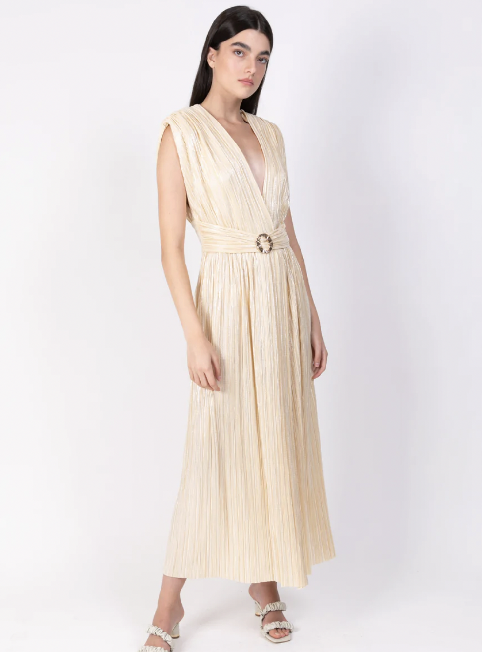 Lilliana Long Dress - Pale Yellow by Sabina Musayev — alternate view