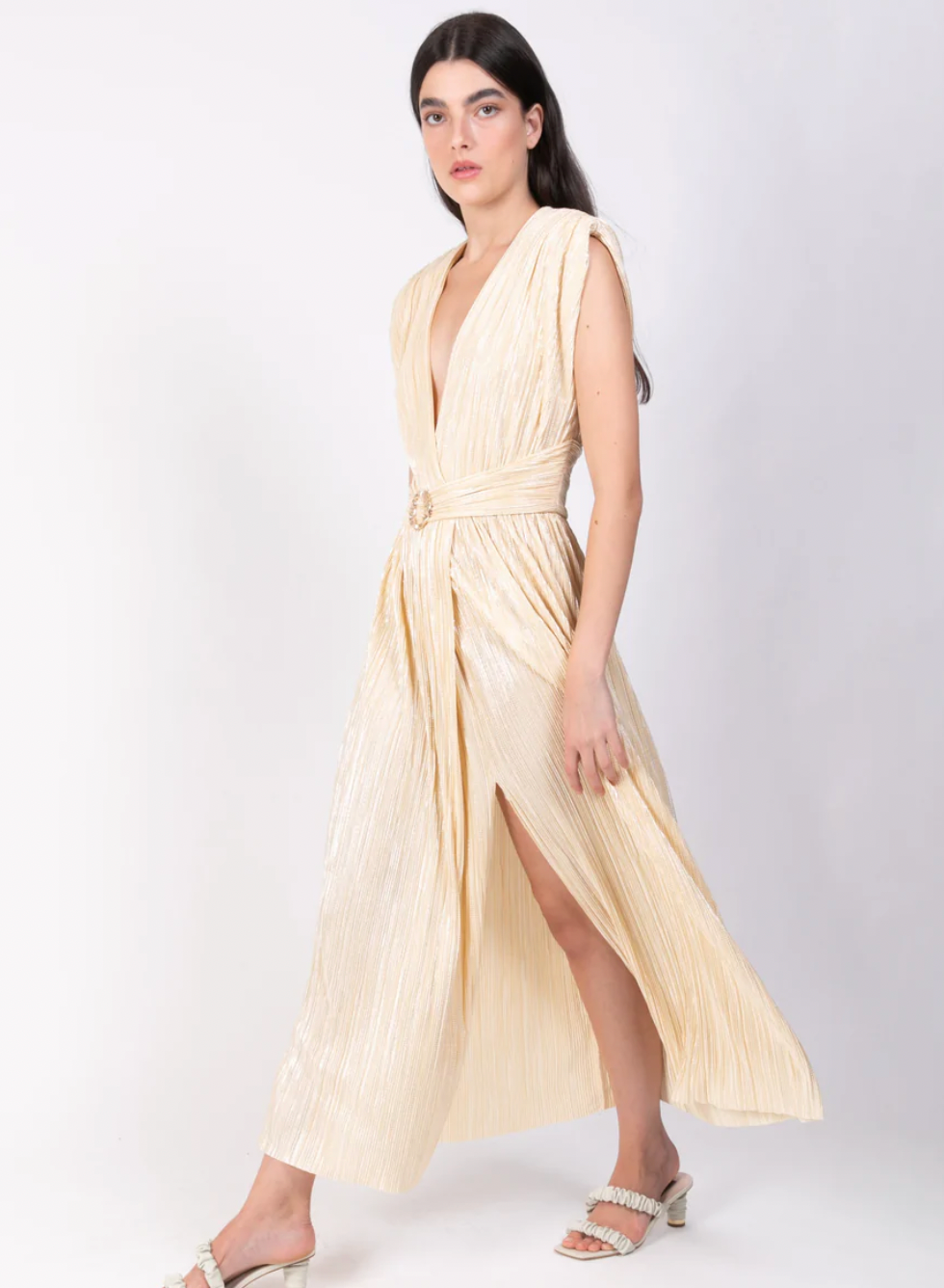 Lilliana Long Dress - Pale Yellow by Sabina Musayev | 25 South Boutiques