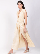 Lilliana Long Dress - Pale Yellow by Sabina Musayev | 25 South Boutiques