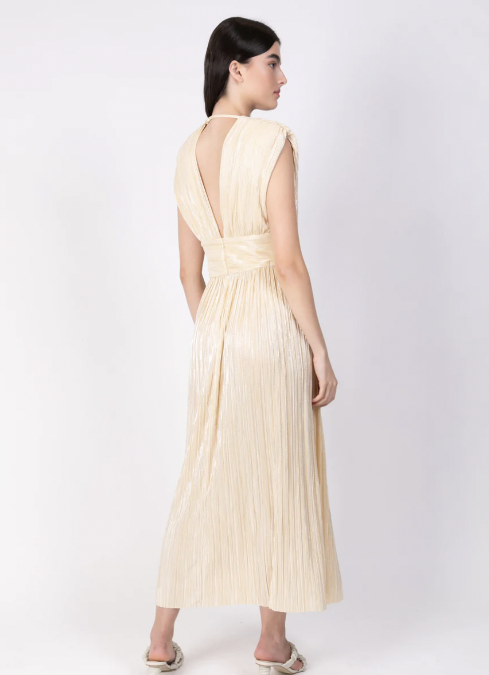 Lilliana Long Dress - Pale Yellow by Sabina Musayev — view 3