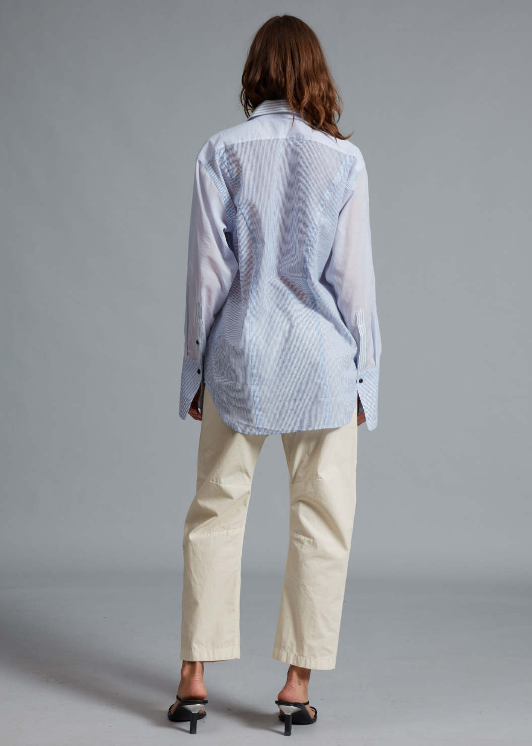 Diana Striped Shirt - Blue Multi Stripe by Rag & Bone — view 3
