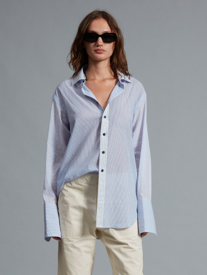 Diana Striped Shirt - Blue Multi Stripe by Rag & Bone | 25 South Boutiques