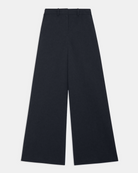 Seersucker High-Waist Wide-Leg Pant - Navy by Theory — view 5