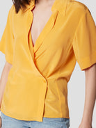 Everly Silk Shirt - Apricot Orange by Equipment — alternate view