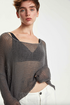 Handknitted Summer Pullover - Original Anthracite by Umit Unal — view 4