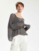 Handknitted Summer Pullover - Original Anthracite by Umit Unal | 25 South Boutiques