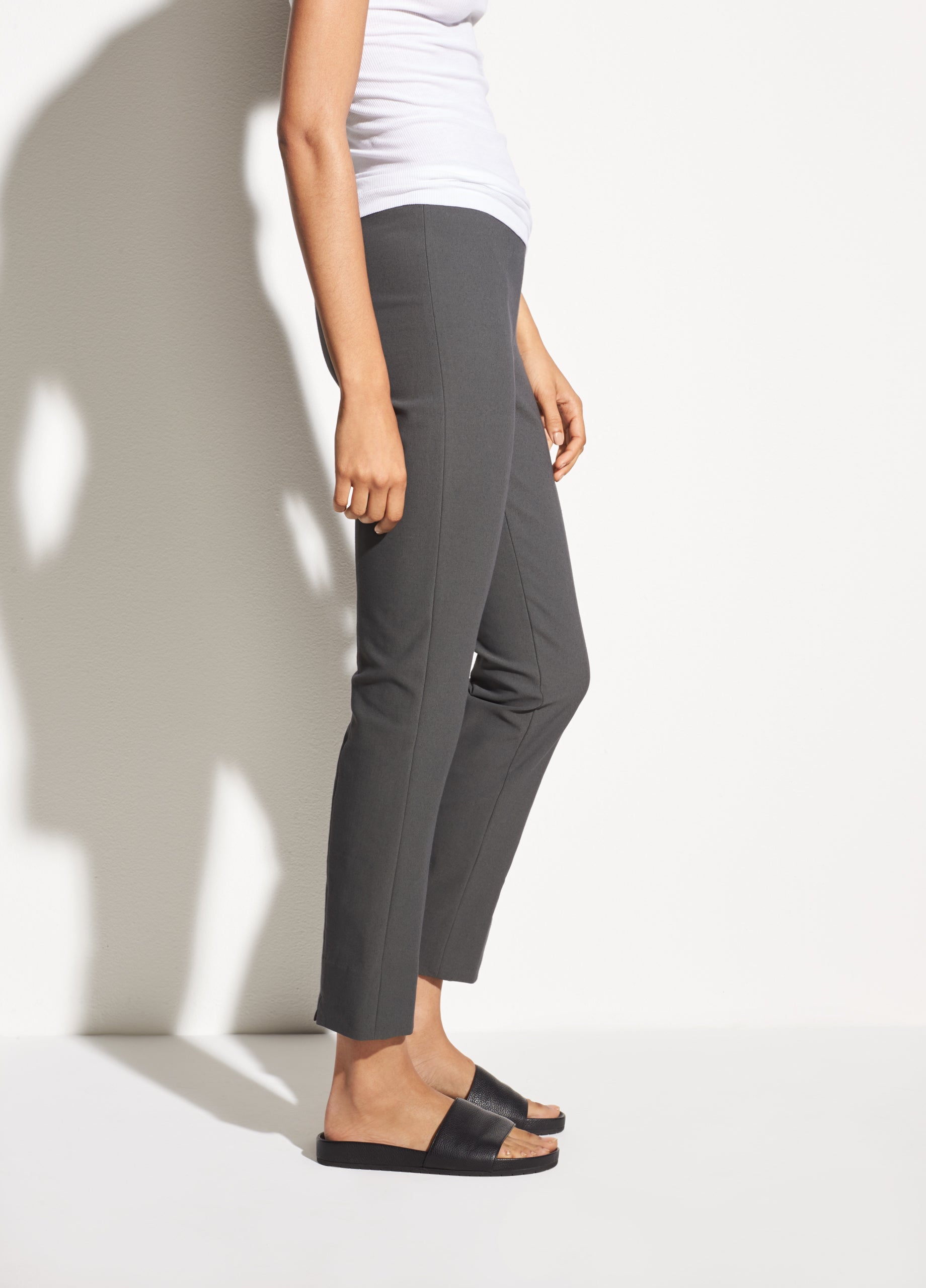 Stitch Front Seam Ponte Legging - Dark Grey by Vince — view 3