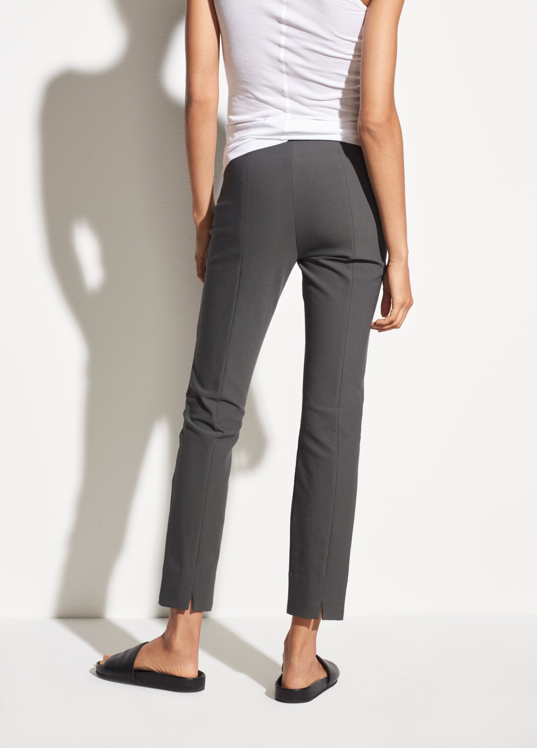 Stitch Front Seam Ponte Legging - Dark Grey by Vince — view 4
