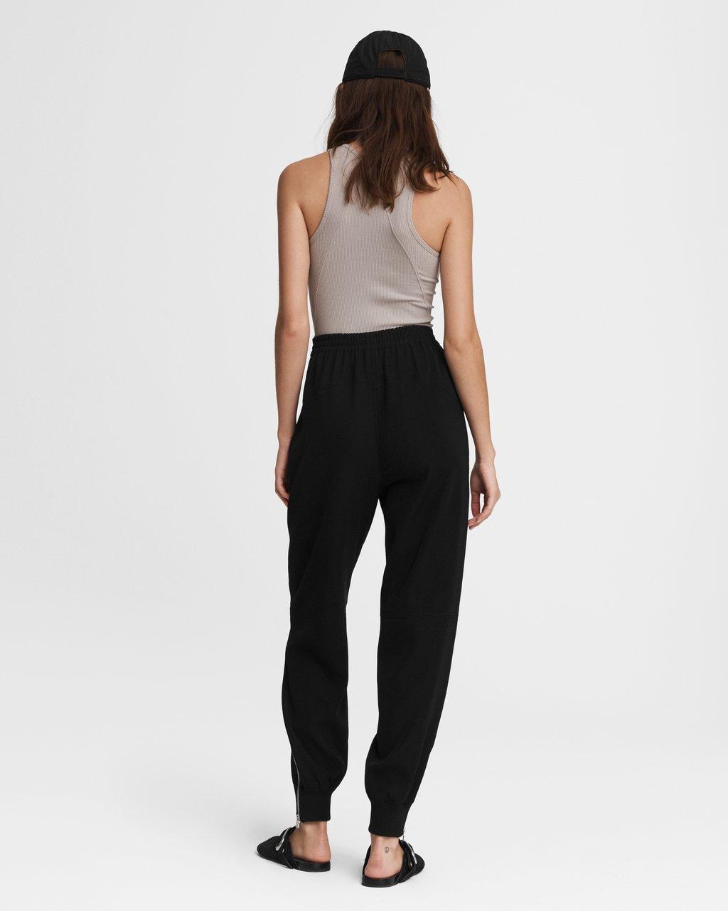 Crepe Jogger - Black by Rag & Bone — view 3