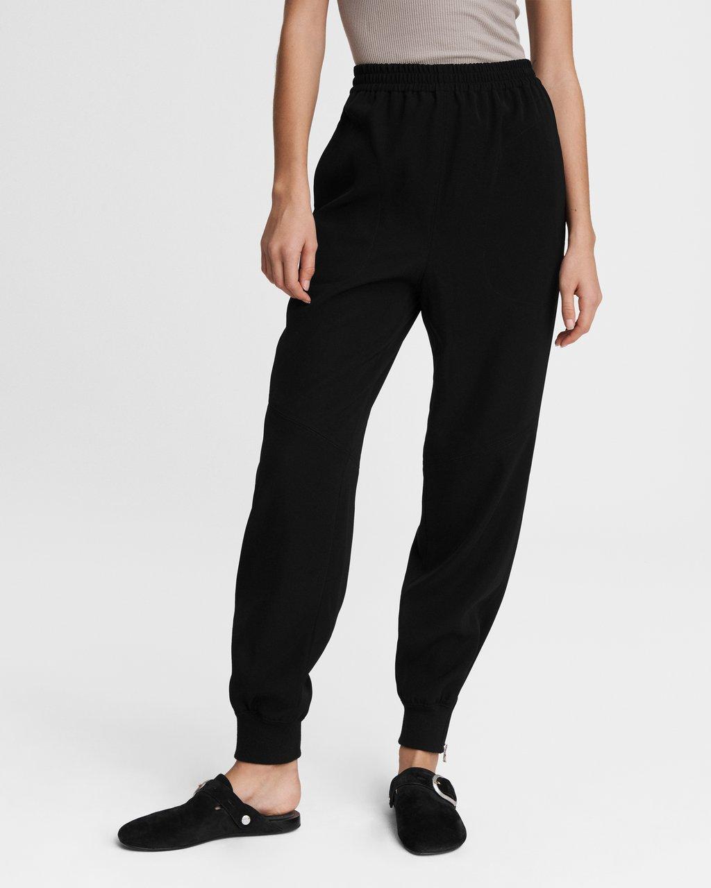 Crepe Jogger - Black by Rag & Bone — view 4