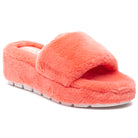 Willow Faux Fur Slides - Orange by J/Slides — view 3
