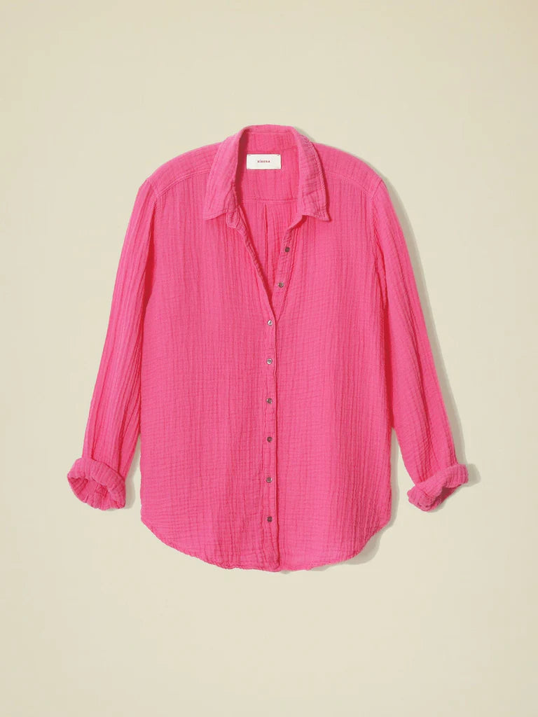 Scout Gauze Shirt - Pink Raspberry by Xirena — view 4