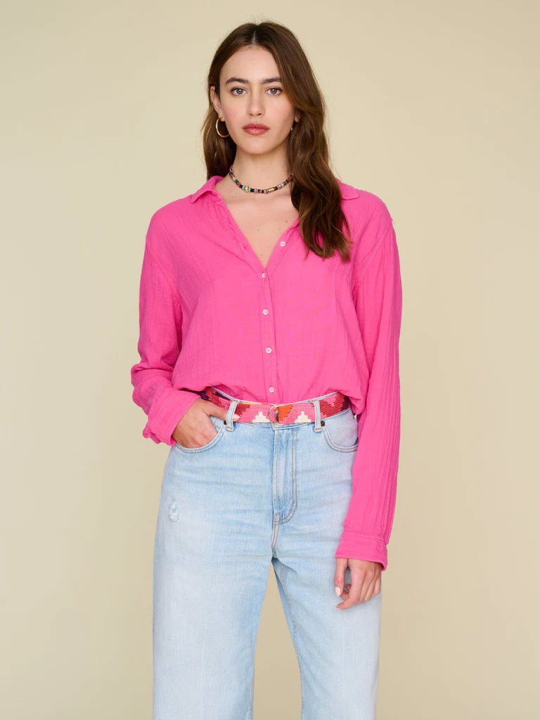 Scout Gauze Shirt - Pink Raspberry by Xirena — alternate view