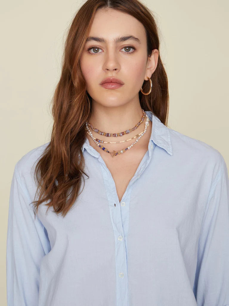Beau Cotton Shirt - Baby Blue by Xirena — alternate view