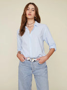Beau Cotton Shirt - Baby Blue by Xirena | 25 South Boutiques