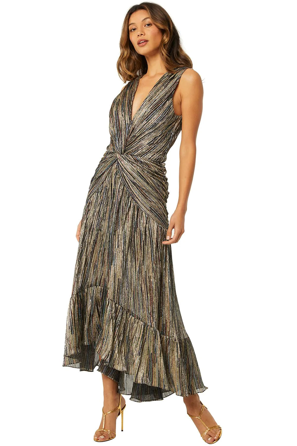 Ava Dress - Metallic Stripe by Misa | 25 South Boutiques