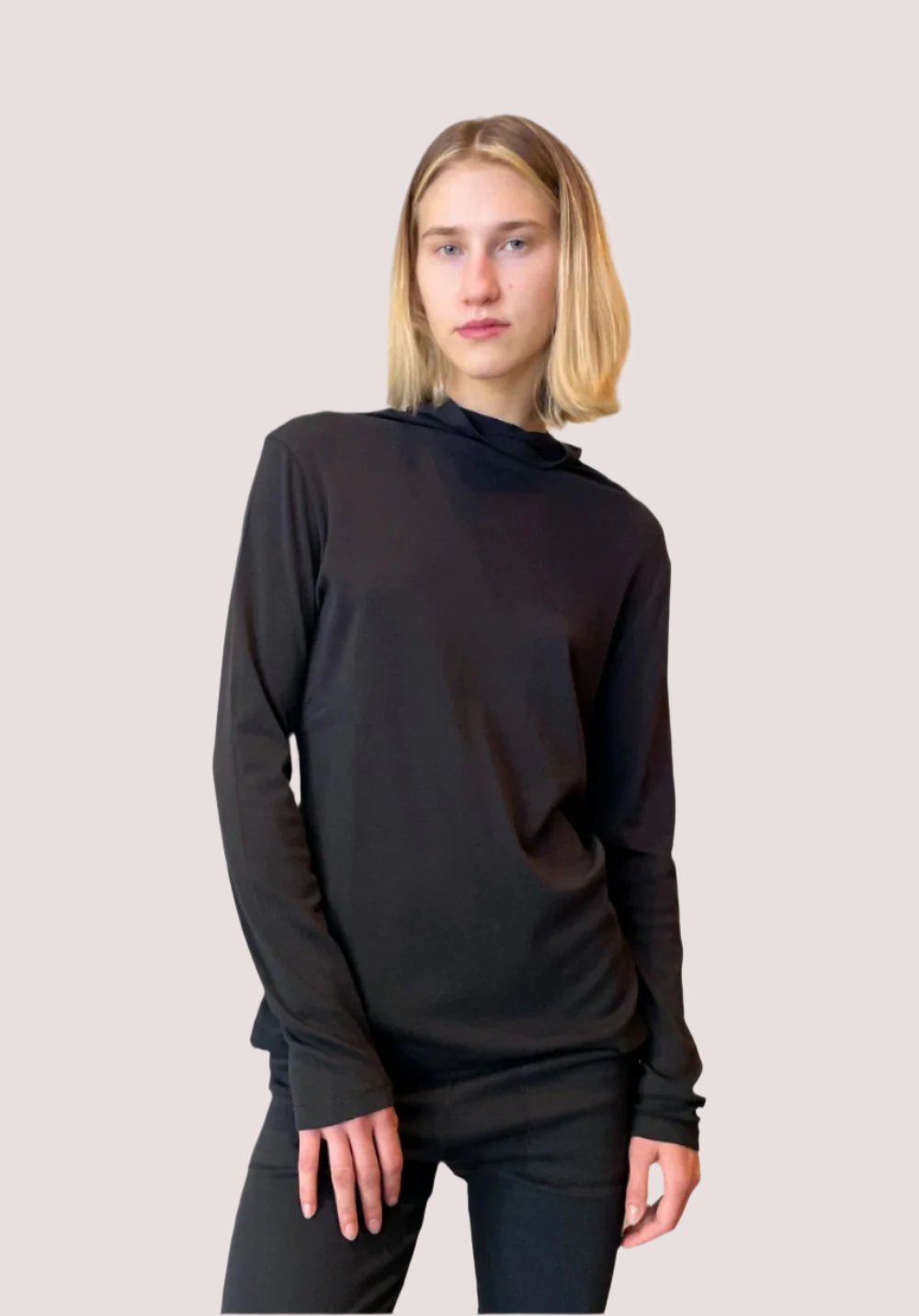 Cotton Turtleneck - Black by Kristensen | 25 South Boutiques