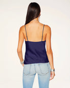 Abigail Cowl Neck Tank - Spring Navy by Ramy Brook — alternate view