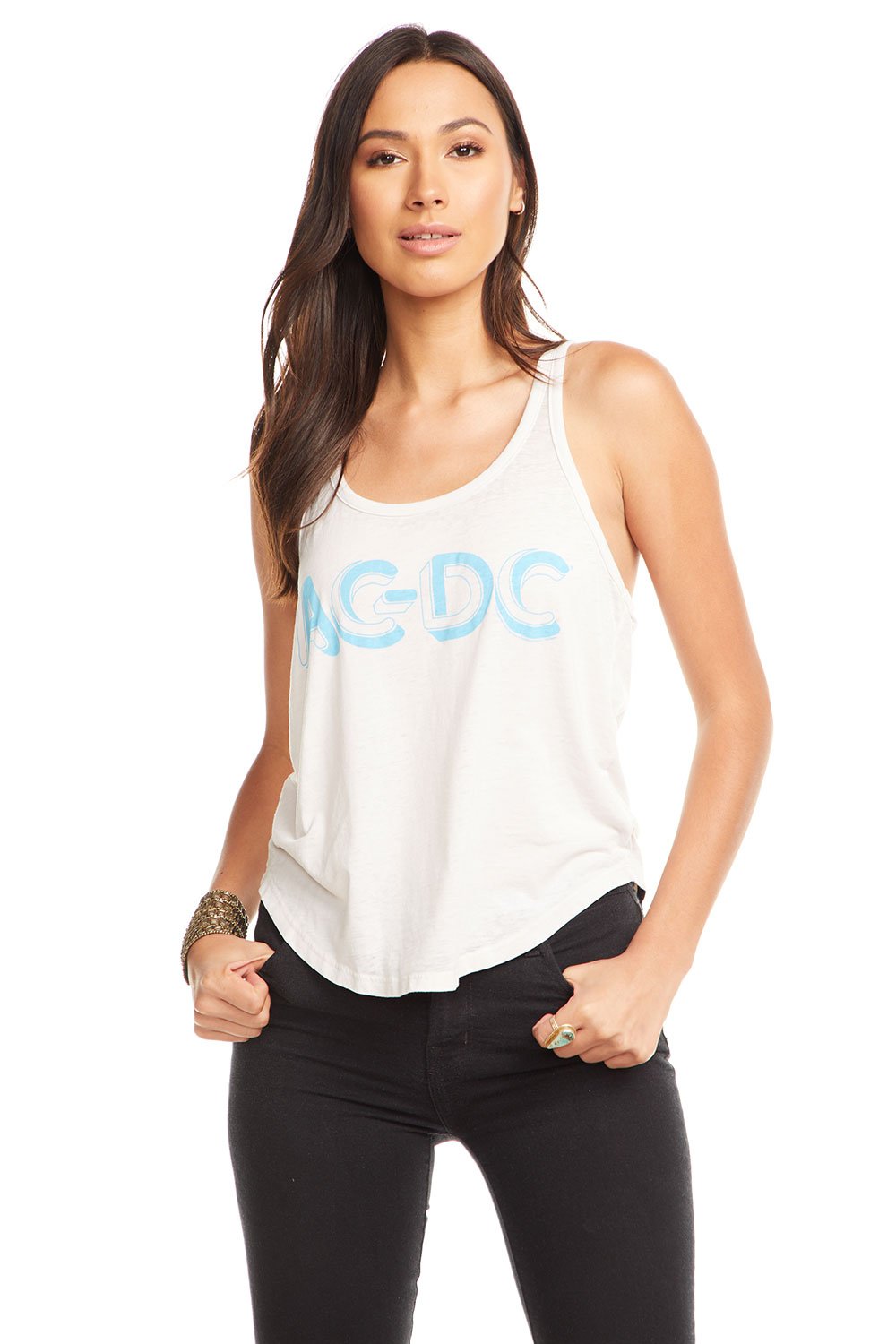 Vintage Jersey Cropped Racerback Tank - ACDC by Chaser | 25 South Boutiques