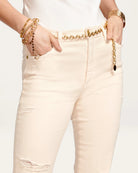 Adriana High-Waisted Ripped Jean - Linen by Ramy Brook — view 3