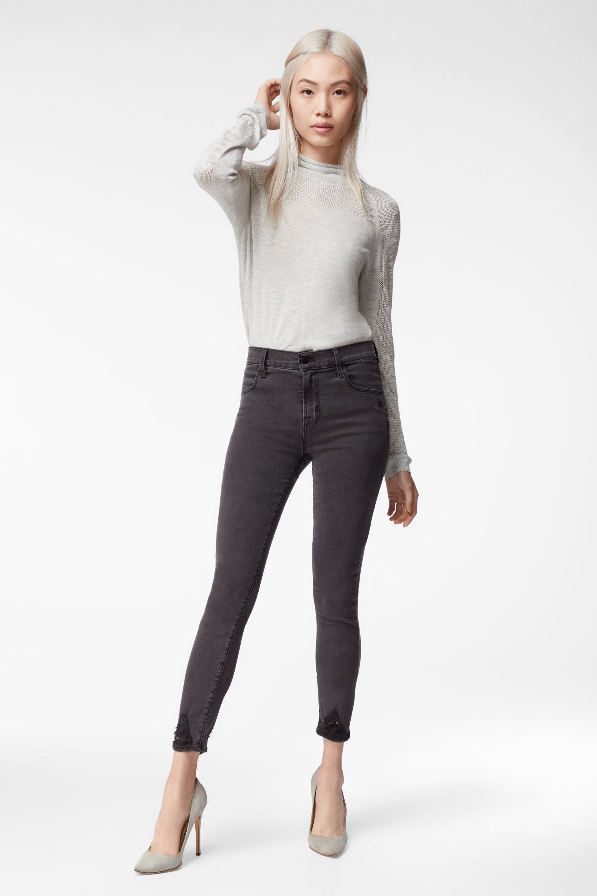 Alana High Rise Cropped Super Skinny - Photo Ready Bellatrix Destruct by J Brand | 25 South Boutiques
