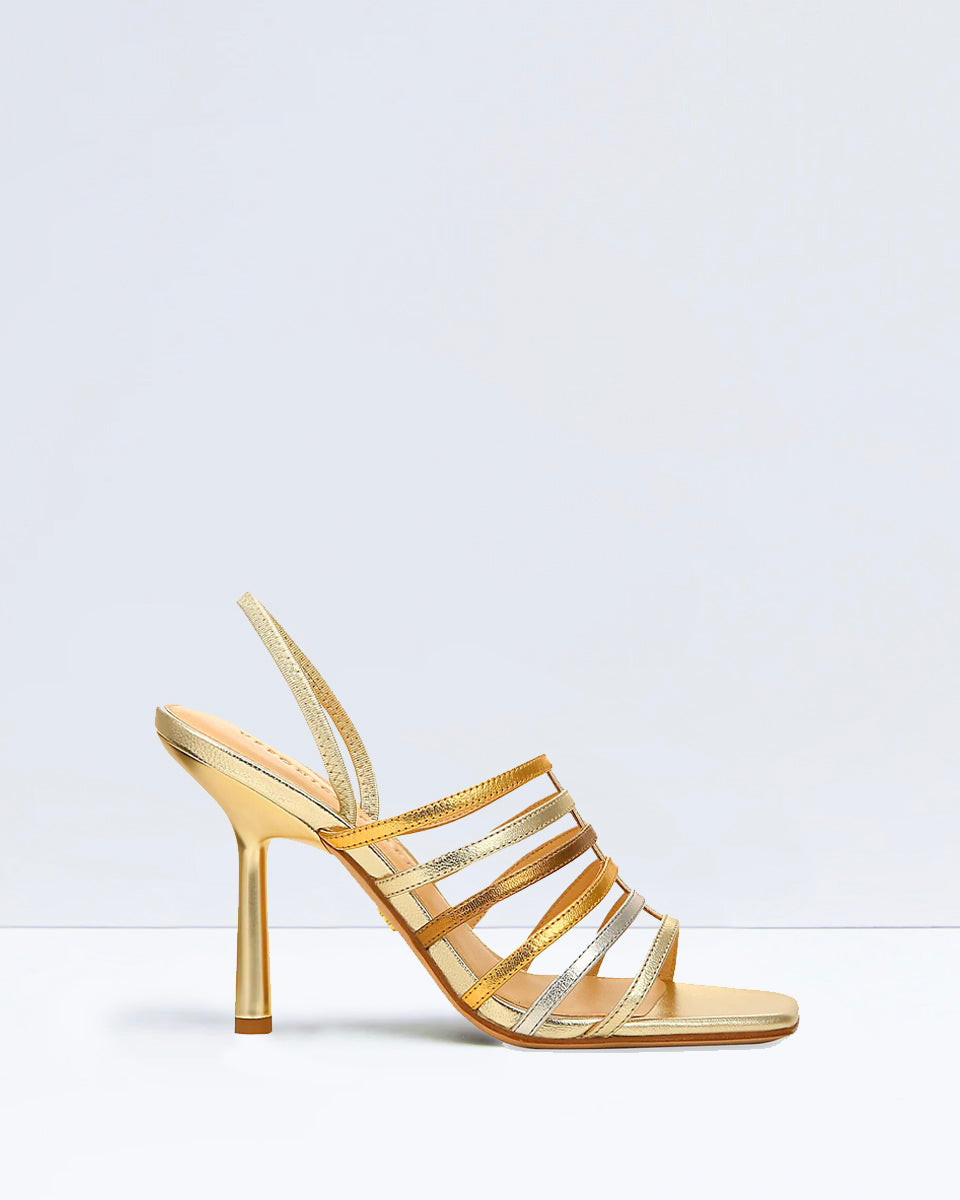 Aldridge Slingback Sandal - Gold Metallic Platino by Veronica Beard | 25 South Boutiques