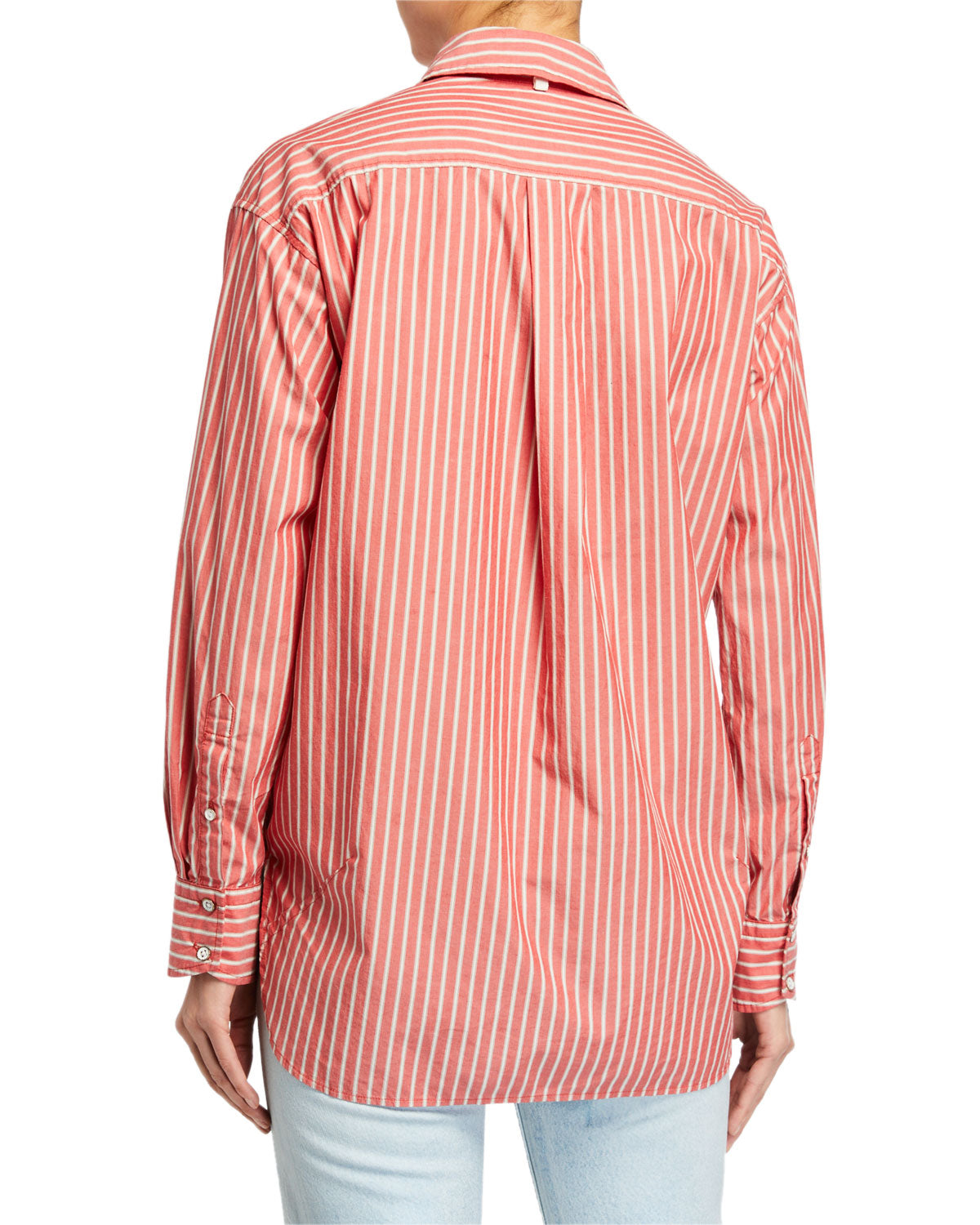 Alina Button Down Shirt - Red Stripe by Rag & Bone — alternate view