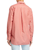 Alina Button Down Shirt - Red Stripe by Rag & Bone — alternate view