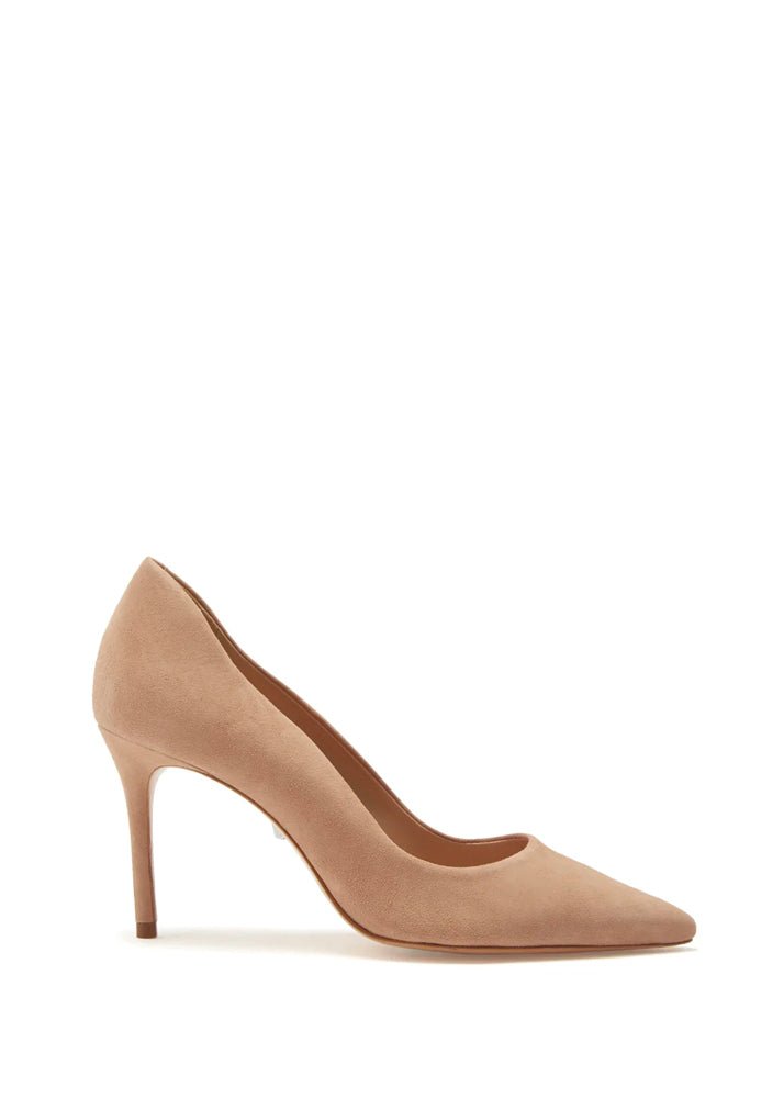 Analira Mid Heel Pump - Honey Beige Suede by Schutz | 25 South Boutiques