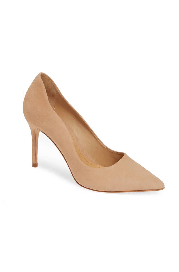 Analira Mid Heel Pump - Honey Beige Suede by Schutz — alternate view