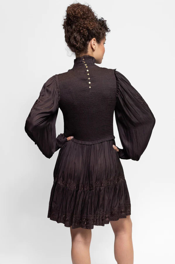 Angelica Dress - Noir by Ulla Johnson — view 3
