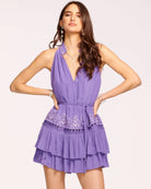 Angeline Embellished Mini Dress - Passion Purple by Ramy Brook — alternate view