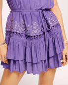 Angeline Embellished Mini Dress - Passion Purple by Ramy Brook — view 4
