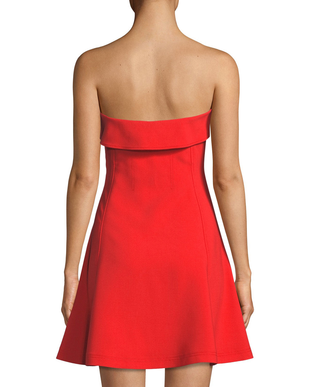 Ani Strapless Dress - Red by Cinq A Sept — alternate view