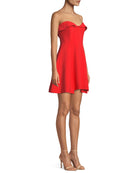 Ani Strapless Dress - Red by Cinq A Sept — view 3