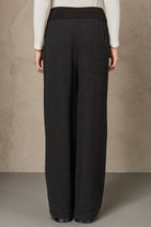 Checked Palazzo Trousers - Anthracite by Transit Par-Such — view 4