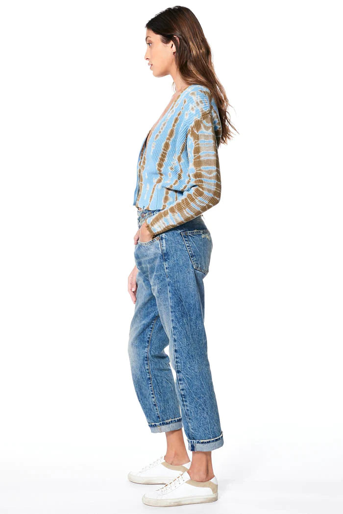 Clark Crop Cardi - Arctic Web Wash by Young Fabulous & Broke — view 3