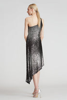 Ariah Ombre Sequin Dress - Black / Silver by Halston — alternate view
