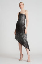 Ariah Ombre Sequin Dress - Black / Silver by Halston | 25 South Boutiques