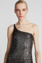 Ariah Ombre Sequin Dress - Black / Silver by Halston — view 4