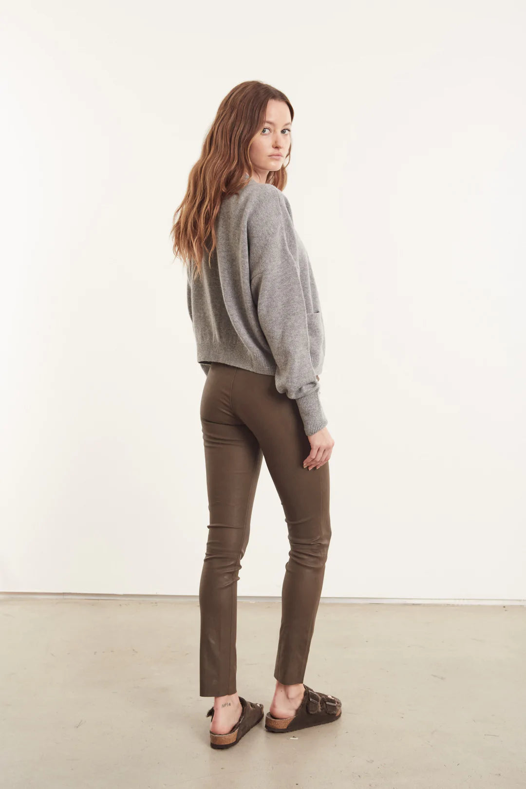 Ankle Leather Legging - Army by SPRWMN — view 3
