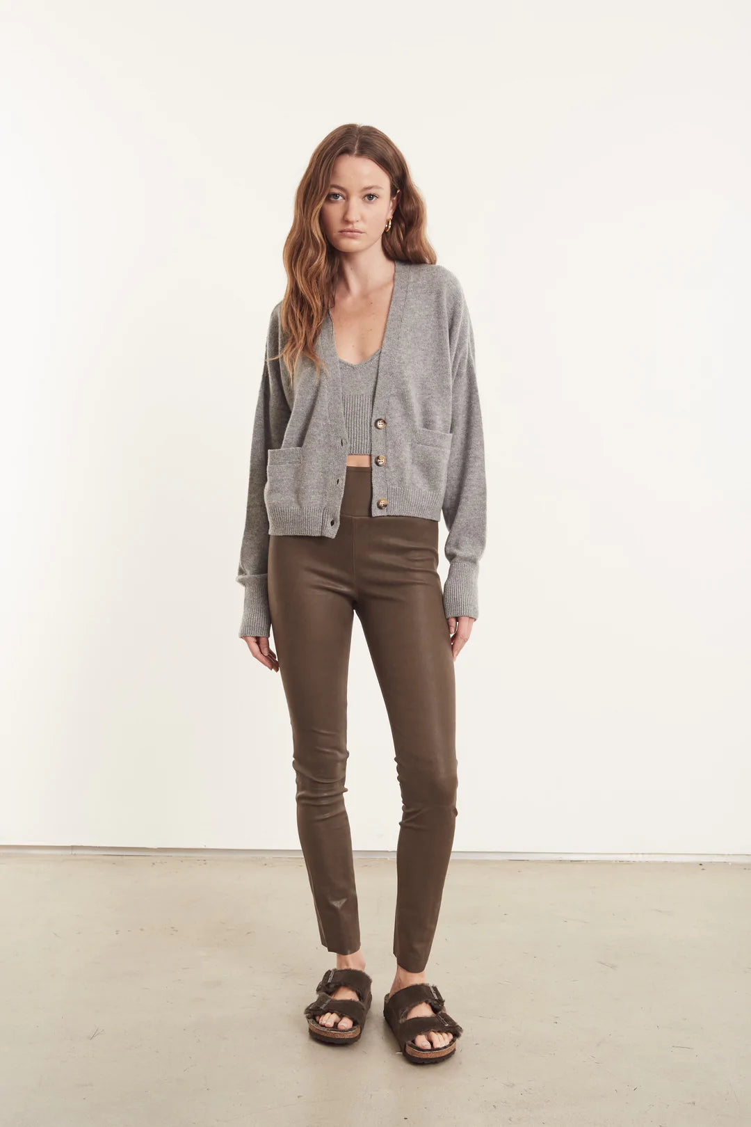 Ankle Leather Legging - Army by SPRWMN | 25 South Boutiques