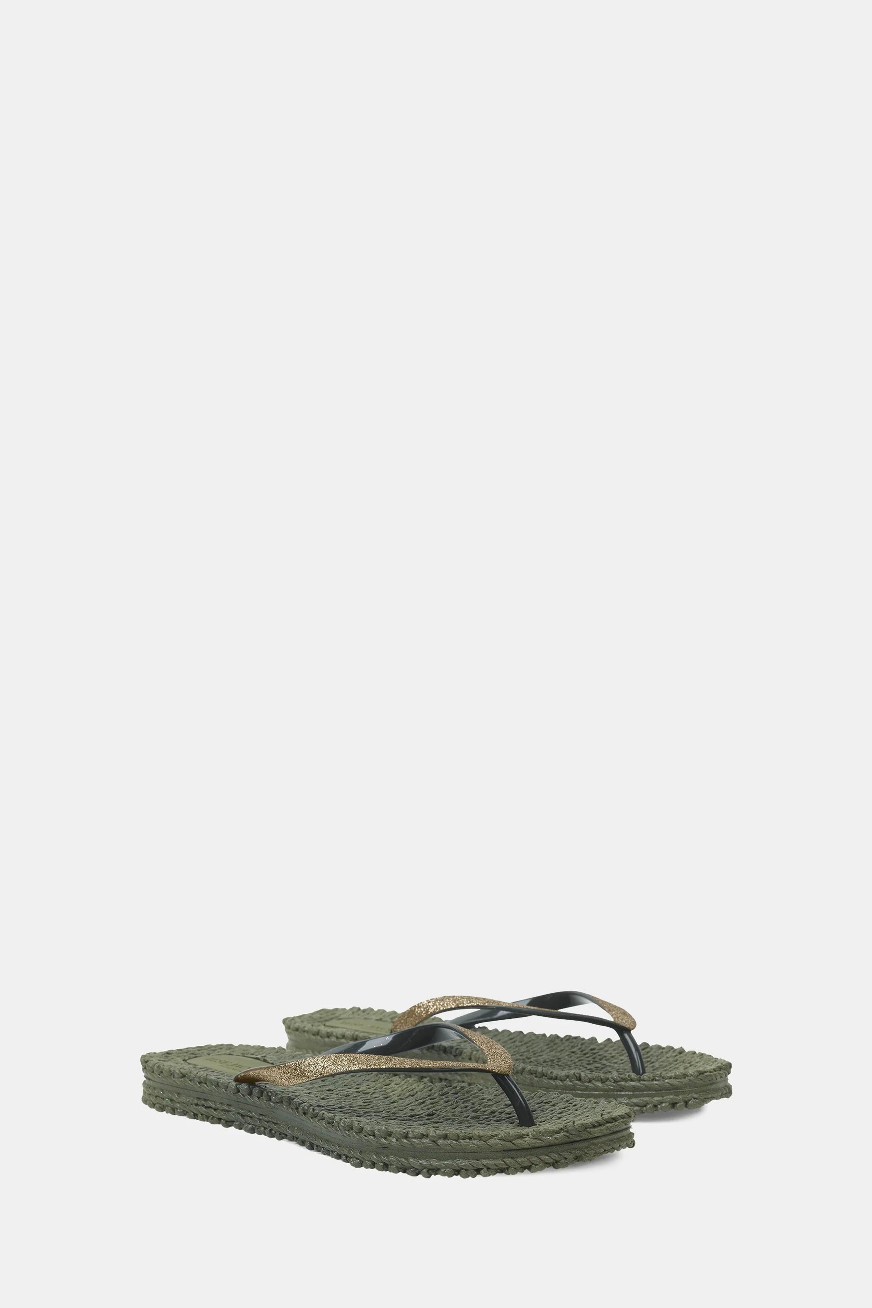 Cheerful Glitter Flip Flops - Army by Ilse Jacobsen — alternate view