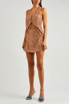 Asben Mini Dress - Bronze by In the Mood for Love | 25 South Boutiques