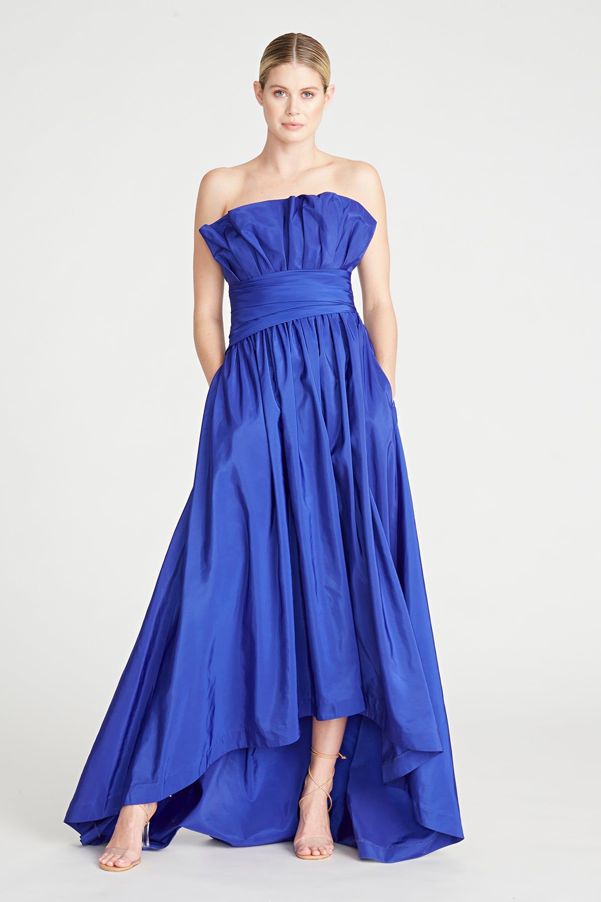 Strapless Tafetta Long Dress - Azurite by ML Monique Lhuillier | 25 South Boutiques