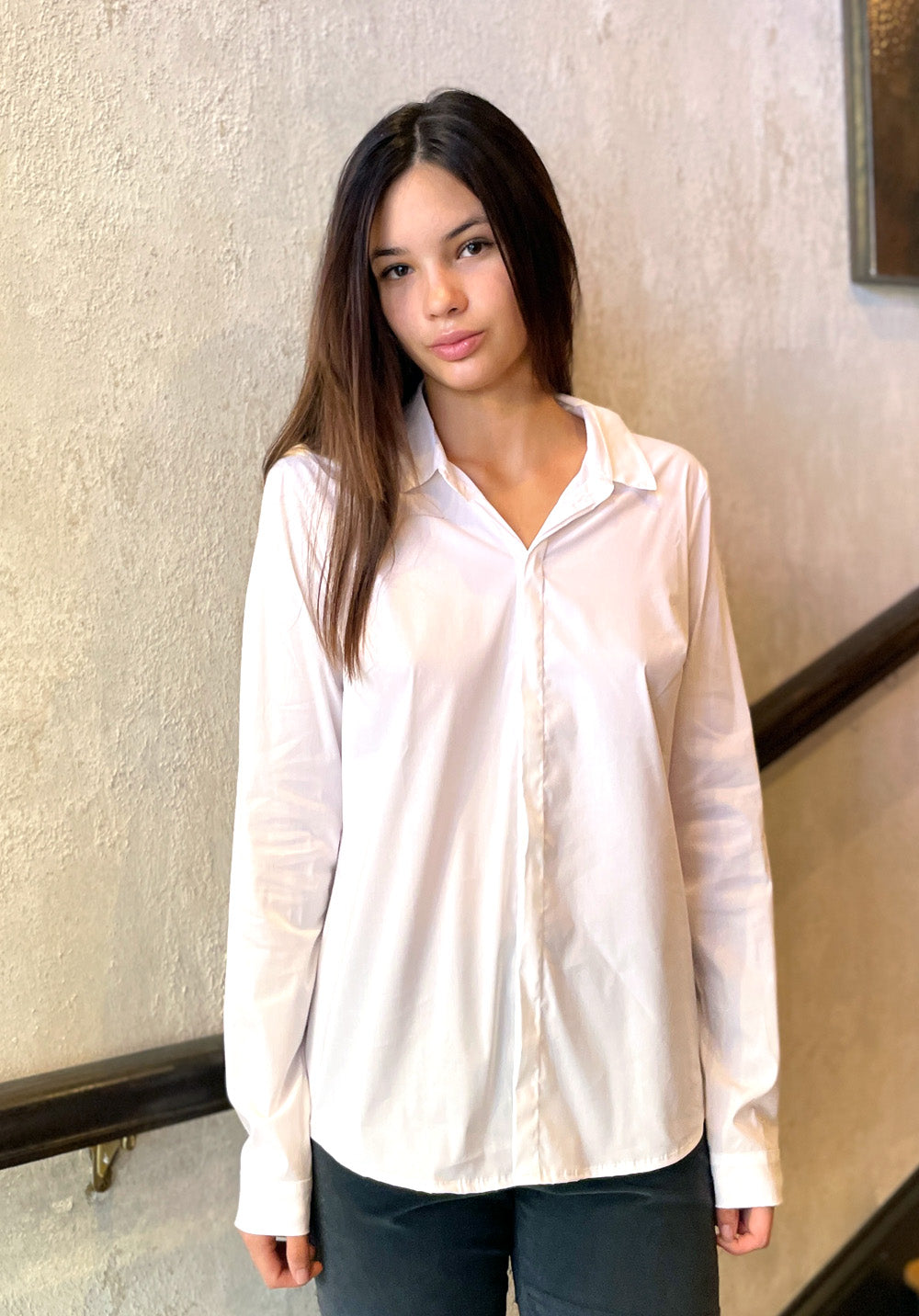 Button Down Shirt - White by Private 0204 — alternate view