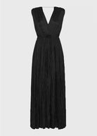 Crinkled Viscose Dress - Black by Seventy Venezia — alternate view