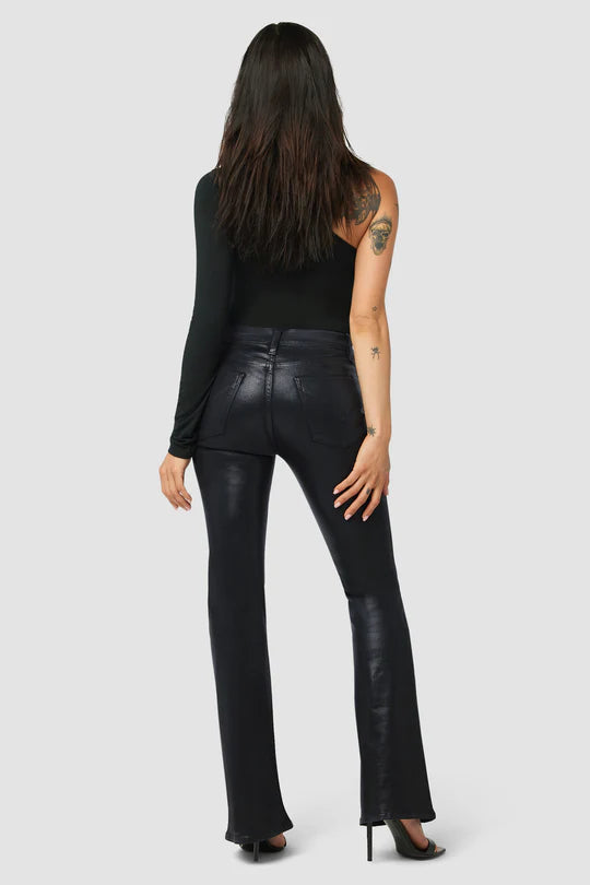 Barbara High Rise Petite Bootcut Jean - Noir Leatherette by Hudson — alternate view