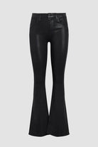 Barbara High Rise Petite Bootcut Jean - Noir Leatherette by Hudson — view 7