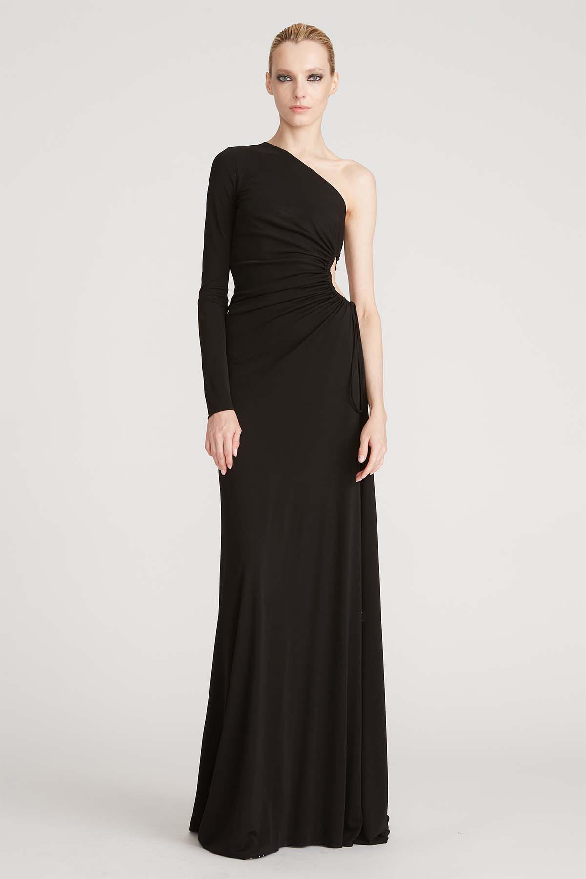 Bay Matte Jersey Gown - Black by Halston | 25 South Boutiques